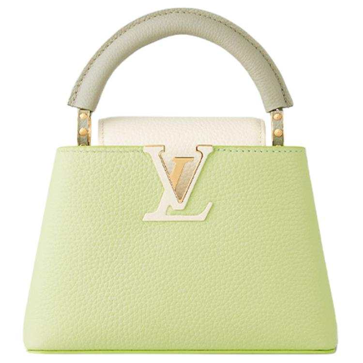 LOUIS VUITTON Capucines Taurillon Leather Kapsyn Shoulder Bag, Crossbody Bag, Handbag Mini Women's Light Green
