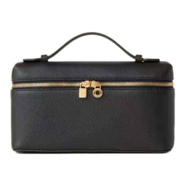 Loro Piana ExtraPocket Leather One Shoulder Handbag Women's Black