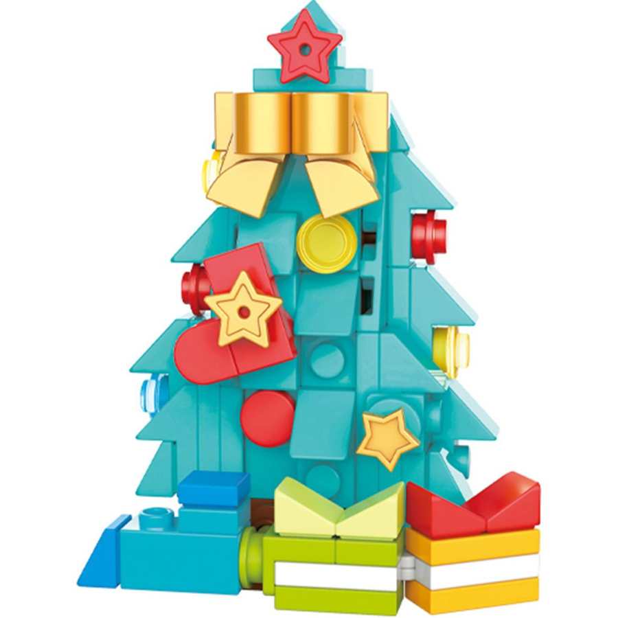 JAKI Aurora Blue Christmas Tree Fridge Magnet Building Blocks JK51201