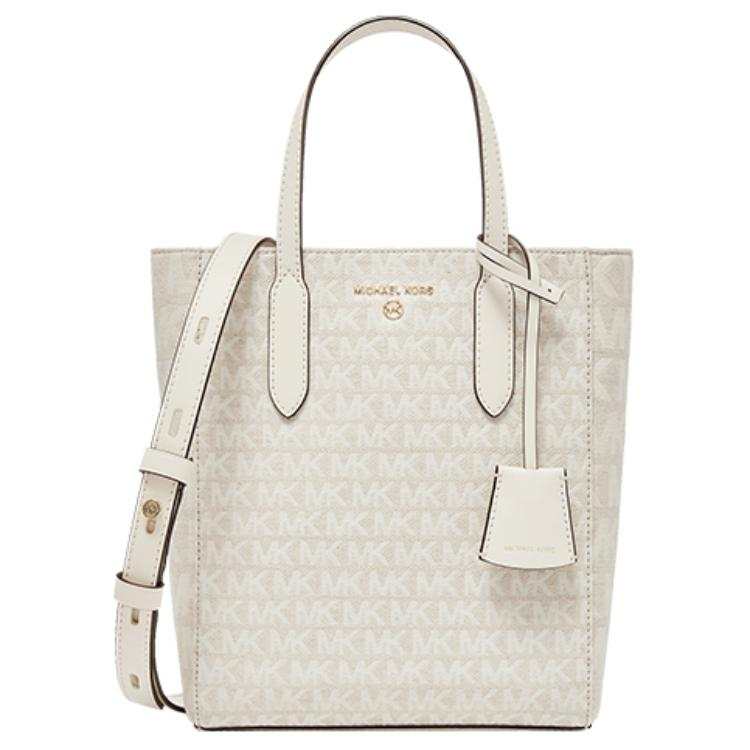 MICHAEL KORS Sinclair Textile, Leather Tote Bag, Shopping Bag, Handbag Small Women's Beige
