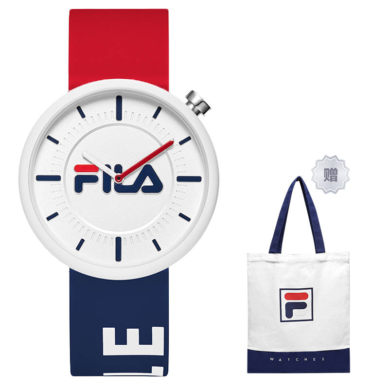FILA Fashion Collection Trendy Color Block Minimalist Style Wrist Watches Quartz Movement White Dial Women's Watch