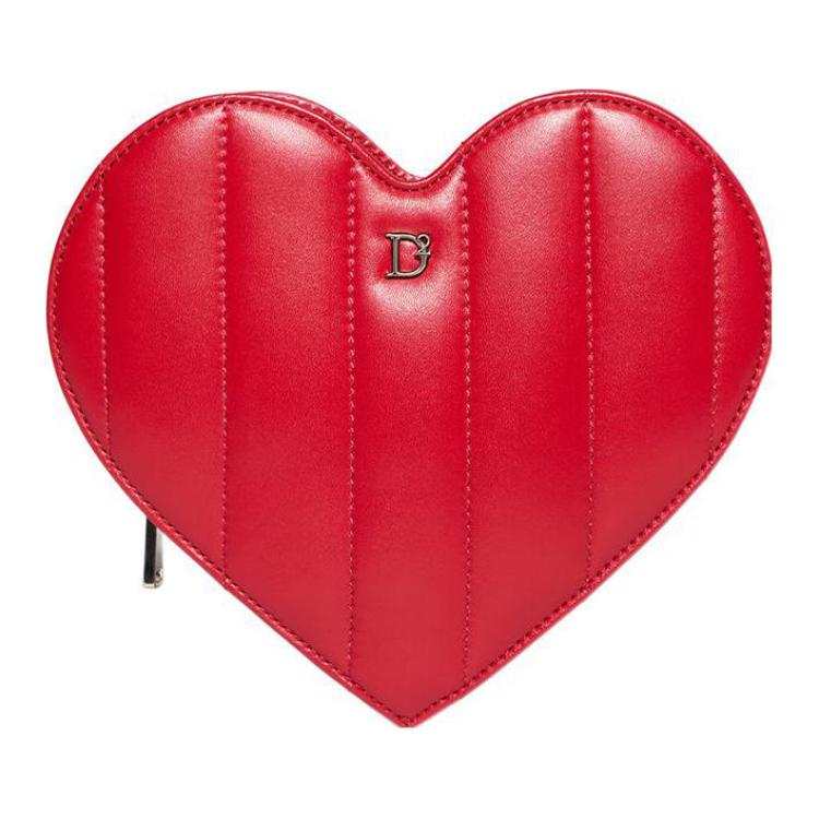 DSQUARED 2 Leather Shoulder Bag, Crossbody Bag Women's Red