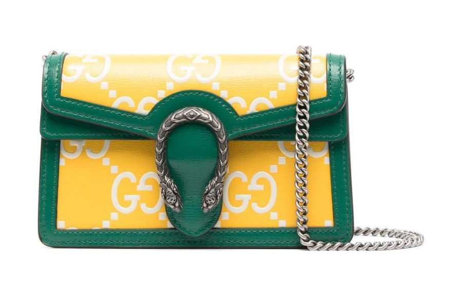 GUCCI Dionysus Leather Shoulder Bag, Crossbody Bag Extra Mini Women's Yellow