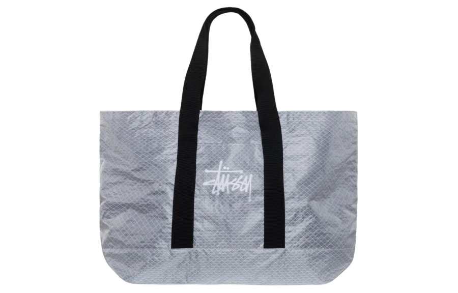 Stussy Nylon One Shoulder Handbag Extra Large Women's Silver
