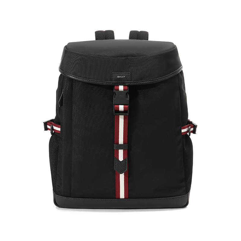 BALLY BALLY Fabric With Leather Backpack Men's Black
