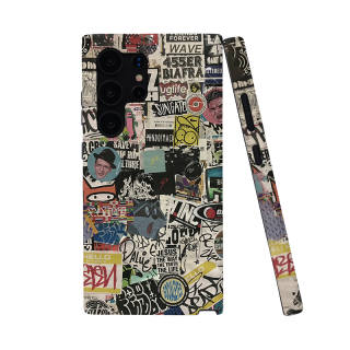 Keshami PC Material Vintage Sticker Fully Enclosed Impact Resistant Matte Phone Cases