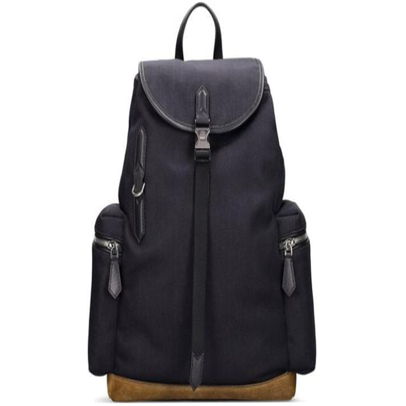 BALLY Cliford Nylon With Calfskin Backpack Large Men's Midnight Blue