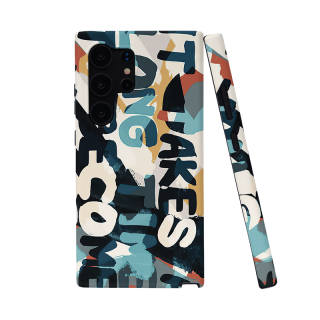 Keshami PC Material Watercolor Letter Fully Enclosed Impact Resistant Matte Phone Cases
