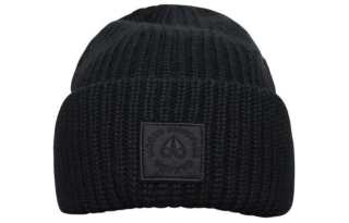 Moose Knuckles Polyester Beanies Unisex Black