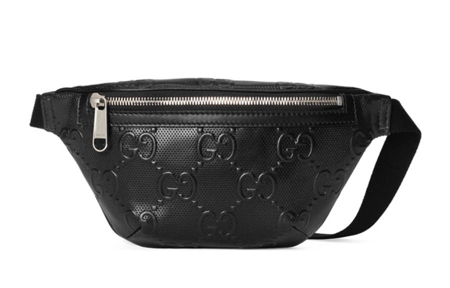 GUCCI Leather Shoulder Bag, Crossbody Bag, Sling Bag, Fanny Pack Regular Unisex Black