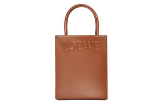 LOEWE Smooth Calfskin Tote Bag, Shopping Bag, Handbag Women's Brown
