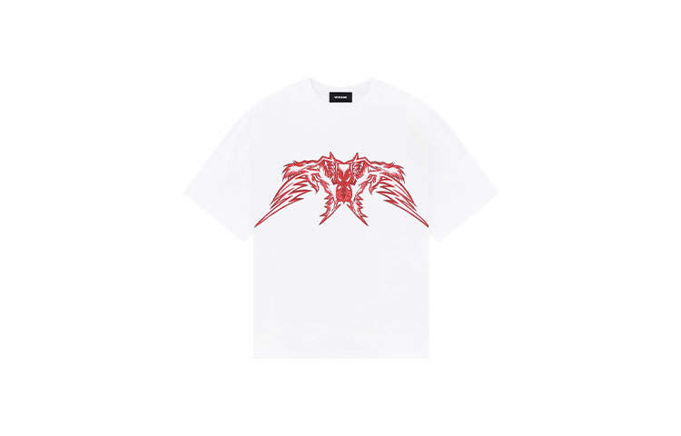 WE11DONE WE11DONE SS23 Drop Shoulder Sleeve T Shirt Unisex White