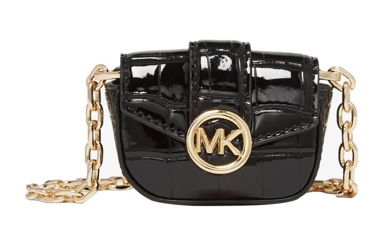 MICHAEL KORS Carmen Artificial Leather Crossbody Bags Small Women's Black