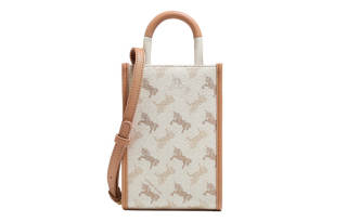 COWEC YCAKI PVC Crossbody Bag With Cell Phone Pouch Mini Unisex Paris Dove White