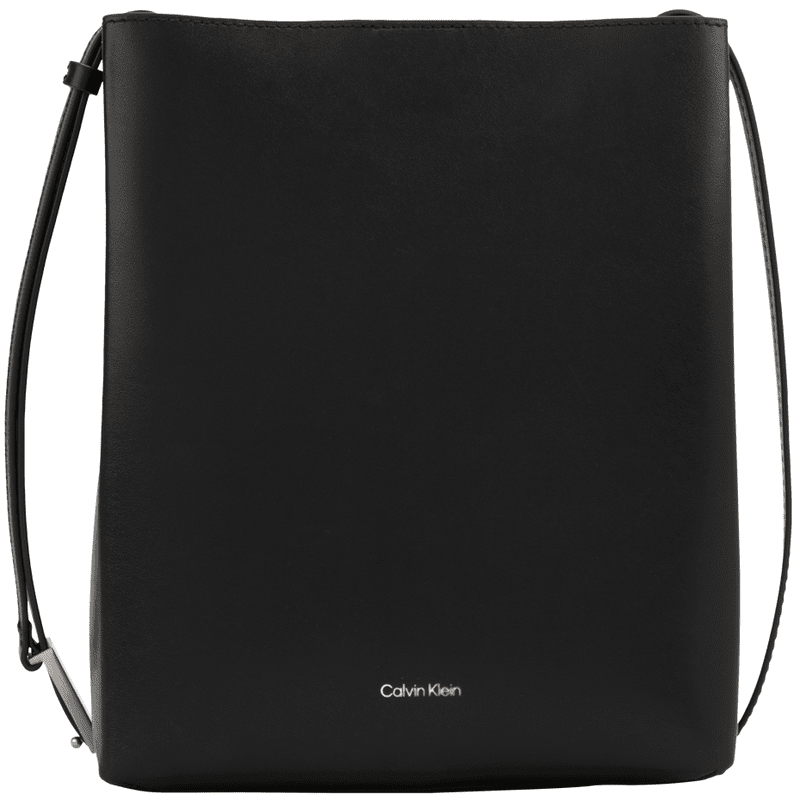 CALVIN KLEIN Cow Leather Crossbody Bags Women's Space Black