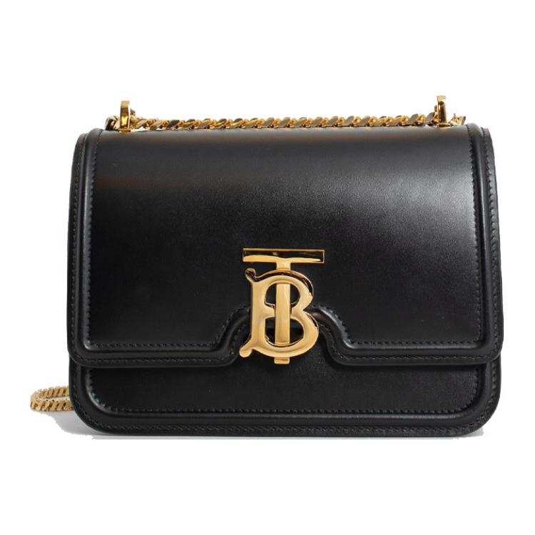 Burberry Calfskin Shoulder Bag Women's Black