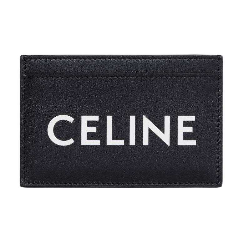 CELINE Cow Leather Card Holder Men's Black
