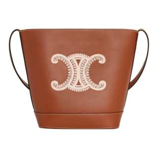 CELINE Smooth Cow Leather Shoulder Bag, Crossbody Bag Small Women's Brown