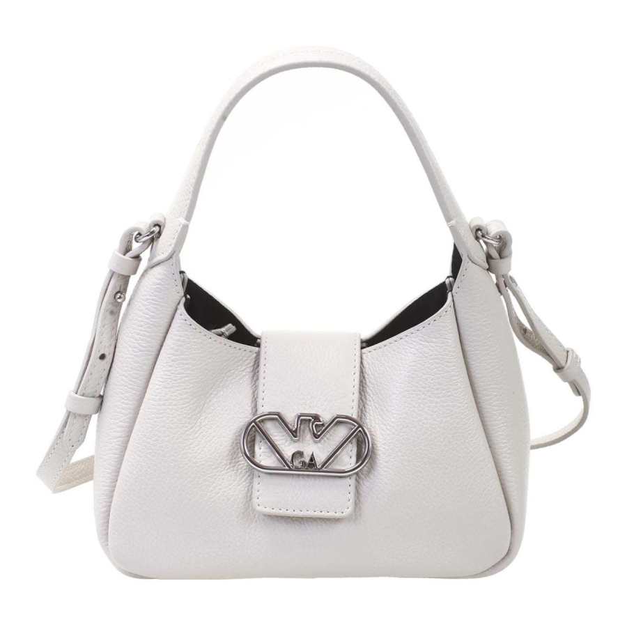 EMPORIO ARMANI Cow Leather Handbag, Shoulder Bag Women's Beige