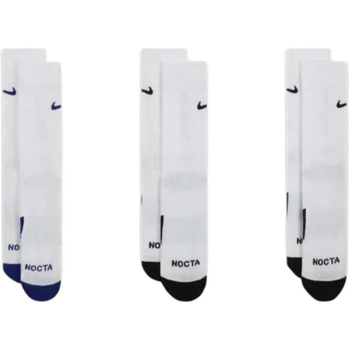 Nike Nike X Nocta L'Art Crew Socks 3 Pack 'White/Deep Royal Blue/White/Black'