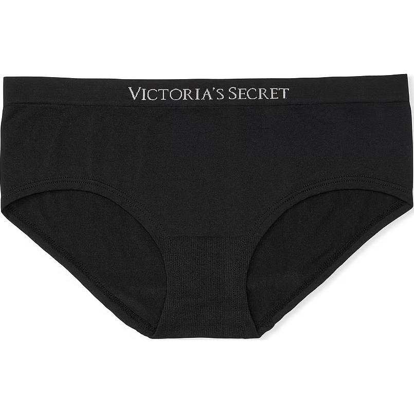 Victoria's Secret Seamless Hiphugger Panty Black Briefs Women's 1 Pack Black