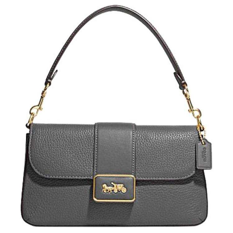 COACH Grace With Cow Leather And Sheepskin Portable Crossbody Bag, Shoulder Bag Mini Women's Gray