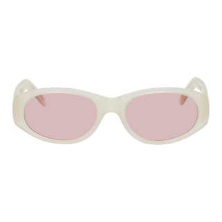 OUR LEGACY Oval Sunglasses Men's White