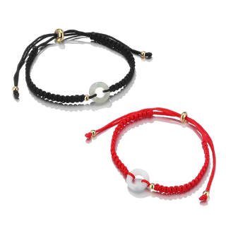 Shiban Chalcedony/Colored Glaze Bracelets Unisex Black
