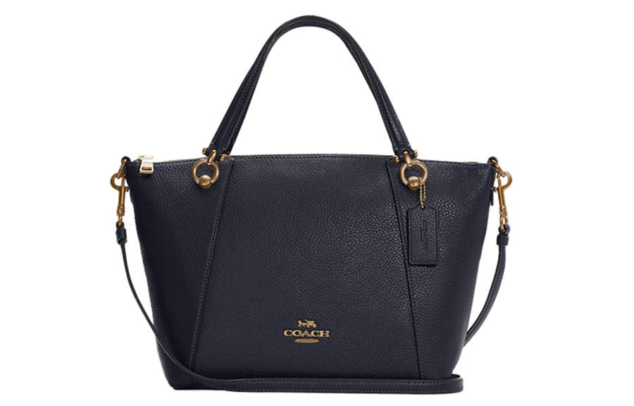 COACH Kacey Leather Shoulder Bag, Crossbody Bag, Dumpling Bag, Handbag Small Women's Black