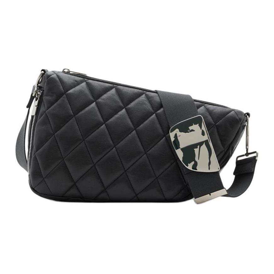 Burberry Shield Lambskin Shoulder Bag, Crossbody Bag Medium Women's Slate