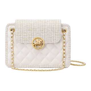 JUST STAR Synthetic Leather Crossbody Bag, Shoulder Bag Regular Women's Black/White