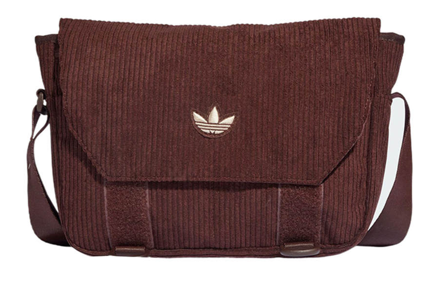 Adidas Originals Trefoil Corduroy Crossbody Bag, Shoulder Bag Regular Unisex Dark Brown