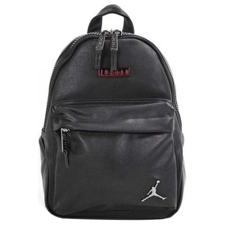 Jordan Jordan Leather Backpack Unisex Black
