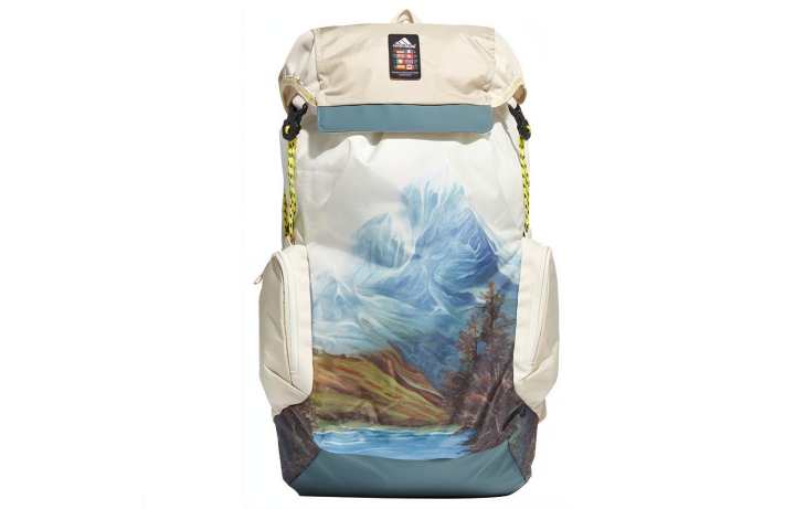 Adidas Adidas Nylon Fabric Sports Camping Bag Backpack Unisex Natural