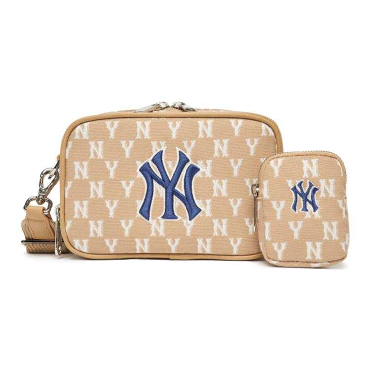 MLB MLB Monogram Collection Polyester Camera Bag, Combo Bag, Crossbody Bag, Shoulder Bag Unisex Khaki
