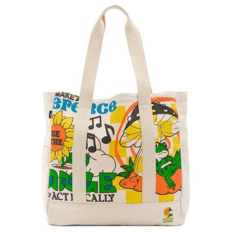 Vans Cotton Canvas Bag, Tote Bag, Shopping Bag, Shoulder Bag Unisex Multicolor