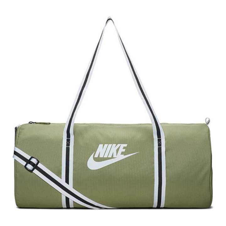 Nike Nike Heritage Polyester Bucket Bag, Luggage Bag, Travel Bag Regular Unisex Gray Olive Green