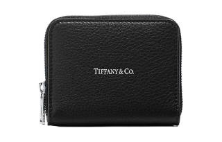 TIFFANY & CO. Leather Coin Purse Women's Black