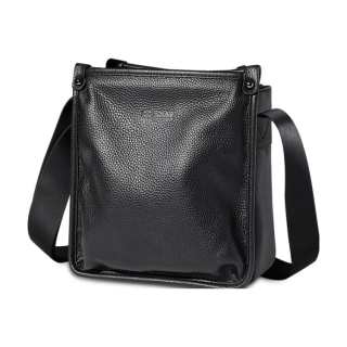 BJIAX Cow Leather Crossbody Bag, Shoulder Bag Men's Black/Coffee