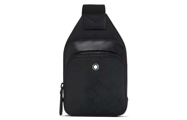 MONTBLANC Cow Leather One Shoulder Crossbody Fanny Pack Sling Bag Mini Men's Black
