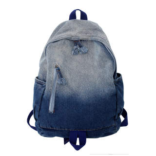GEERDUN Denim Backpack Unisex Blue/Black