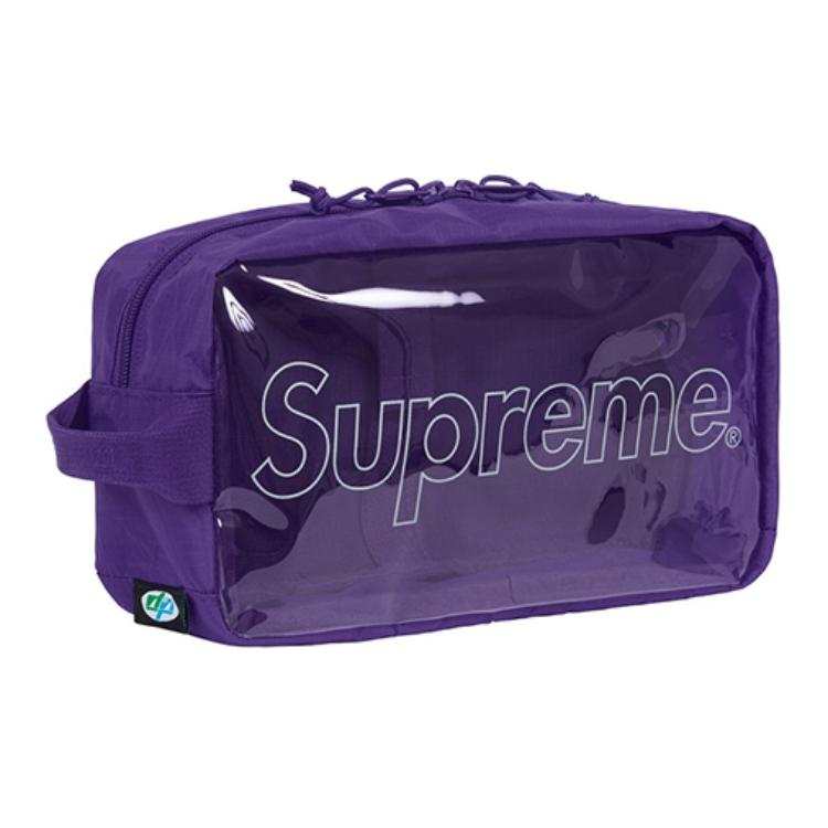 Supreme Supreme FW18 Nylon Toiletry Bag, Travel Storage Bag Unisex Purple