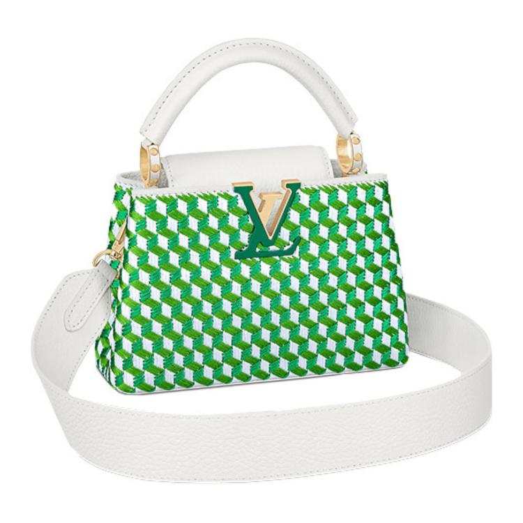 LOUIS VUITTON LOUIS VUITTON Capucines Detachable Strap Taurillon Leather Textile Embroidery