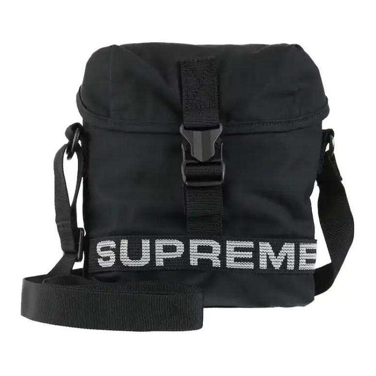 Supreme Supreme Cotton Fabric, Nylon Shoulder Bag, Crossbody Bag Regular Unisex Black