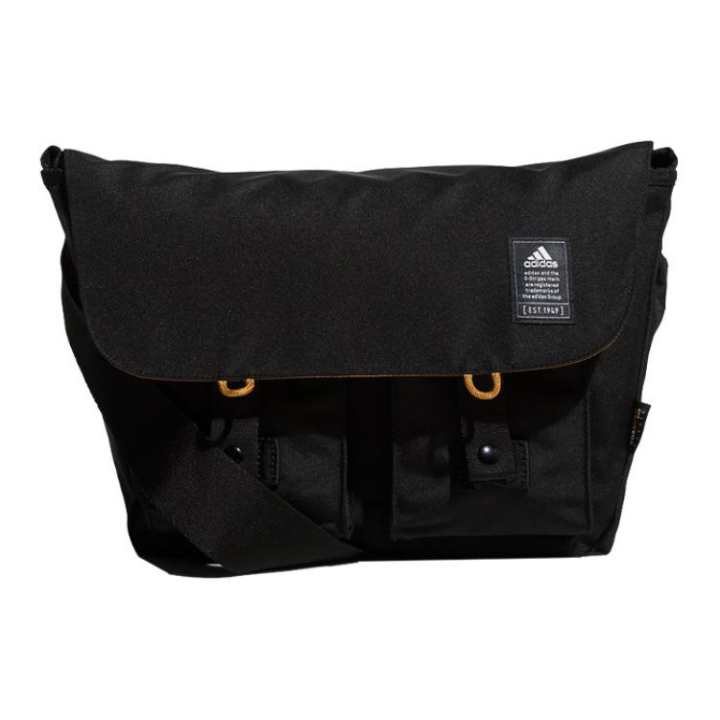 Adidas Adidas Recycled Polyester Messenger Bag, Shoulder Bag, Crossbody Bag Regular Unisex Pure Black