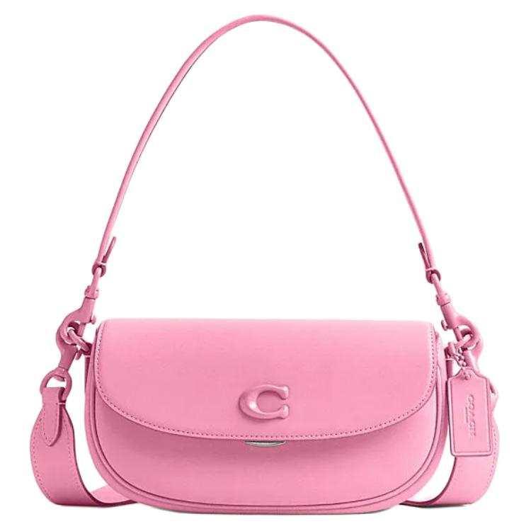 COACH EMMY Cow Leather Saddle Bag Handbag, Crossbody Bag, Shoulder Bag Medium Women's Fresh Pink