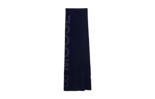 Moose Knuckles Virgin Wool Knit Scarves Men's Blue