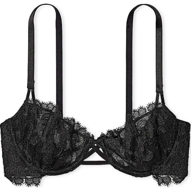Victoria's Secret PINK DREAM ANGELS Wicked Unlined Boho Floral Ery Be Bra/B Bra Women's Black