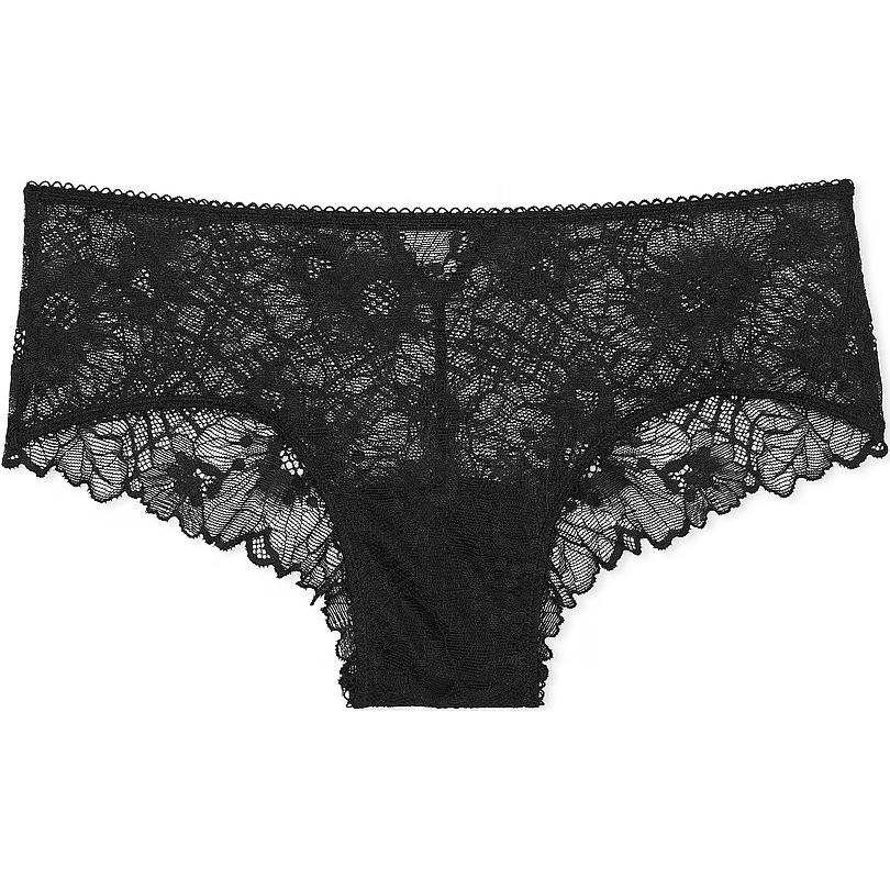 Victoria's Secret Pink THE LACIE Lace Cheeky Panty/Black Underpants Women's 1 Pack Black