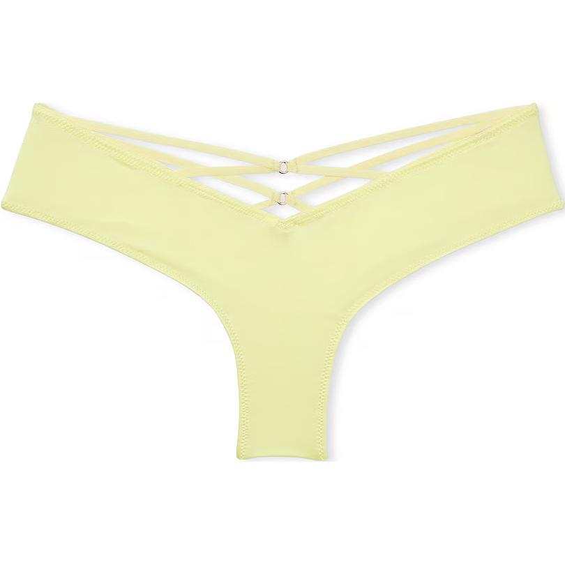 Victoria's Secret VERY SEXY Strappy Back High Leg Cheeky Panty/CG Underpants Women's 1 Pack Lemon
